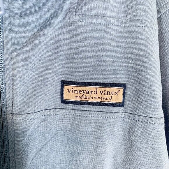 Vineyard Vines Edgartown blue long sleeve collared quarter zip pullover top - Picture 2 of 9